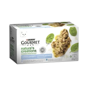 Gourmet Nature’s Creations Mini Filetes de Pescado do Oceano e Atum em lata para gatos