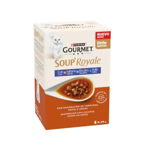 Gourmet Soup Royale Salmão, Bacalhau e Solha Sopa para gatos