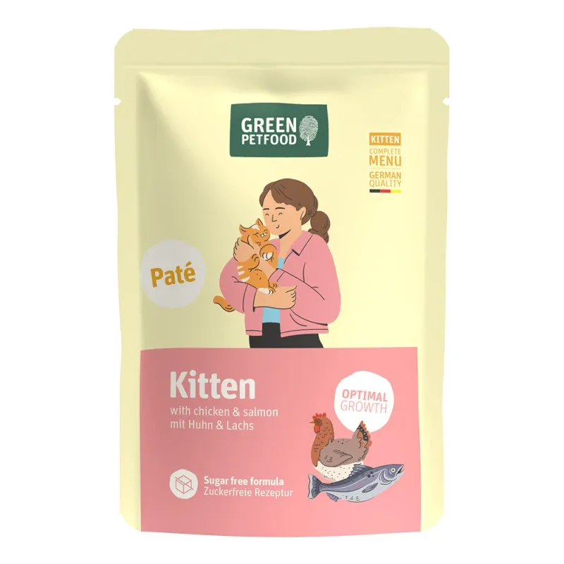Green Petfood Kitten Frango & Salmão – Patê Sem Cereais para Gato