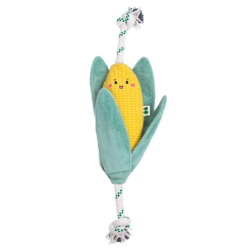 Green Sheep Peluche Milho Sem Enchimento com Apito para Cães 48cm