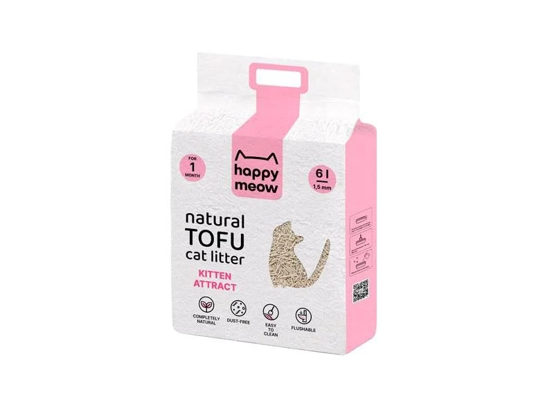 Happy Meow Areia Tofu Aglomerante Kitten Attract para Gatinhos