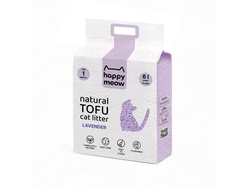 Happy Meow Areia Tofu Aglomerante Lavanda para Gatos - Image 2