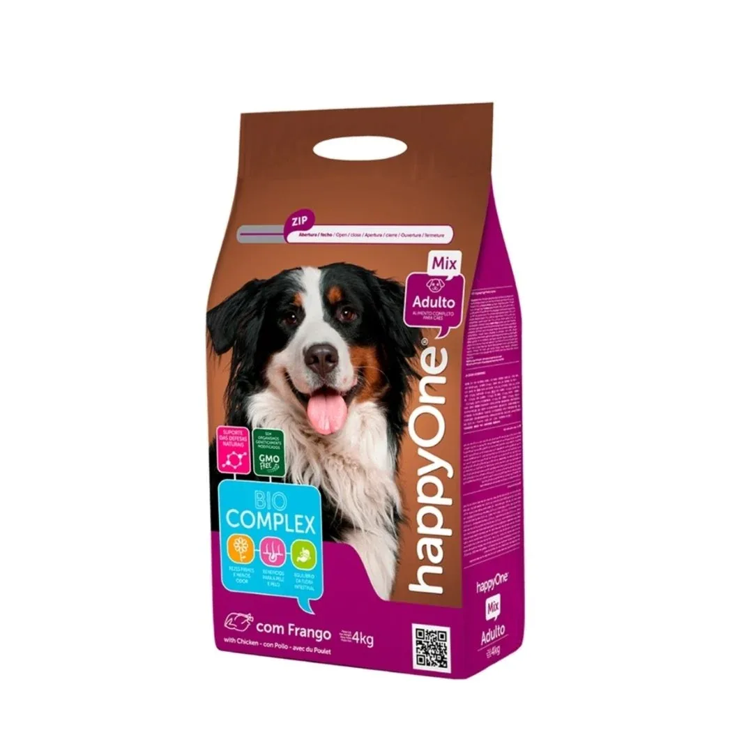 HappyOne Adulto Mix Frango 4 kg – Alimento seco para cães adultos