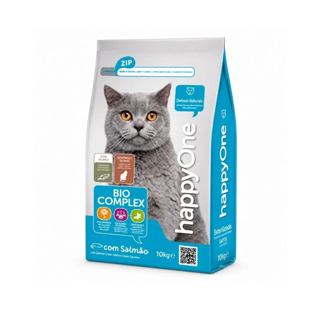 HappyOne Gato Esterilizado Salmão – Alimento seco para gatos esterilizados