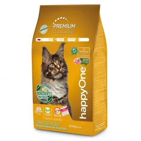happyOne Premium – Ração seca para gato adulto esterilizado – Aves – Quantidade: 10 kg
