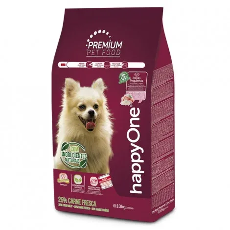 happyOne Premium Raças Pequenas – Ração seca para cão adulto – Aves – Quantidade: 10 kg