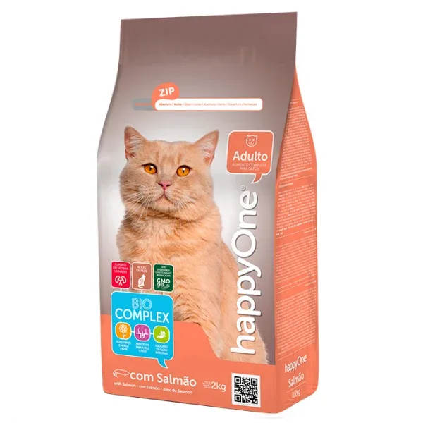 happyOne – Ração seca para gato adulto – Salmão