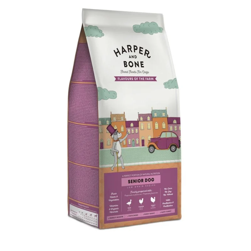 Harper & Bone Senior & Light Flavours of the Farm Ração para Cães Seniores