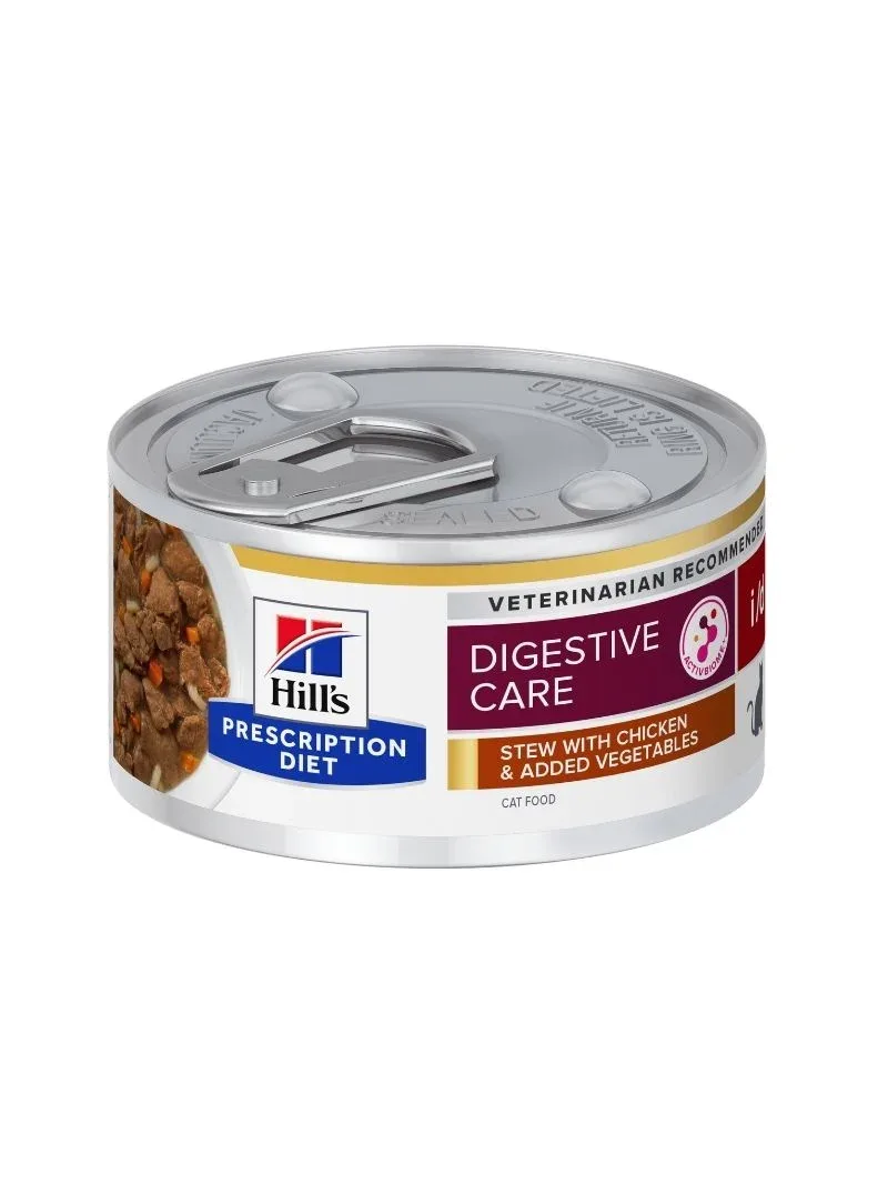 Hill’s Prescription Diet Feline i/d Digestive Care – Guisado com frango e vegetais para gatos