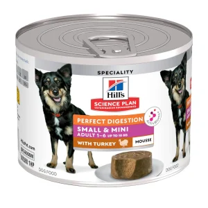Hill's Science Plan Adult Small y Mini Perfect Digestion Mousse de Peru em lata para cães