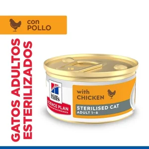 Hill's Science Plan Adult Sterilised Mousse de Frango para gatos