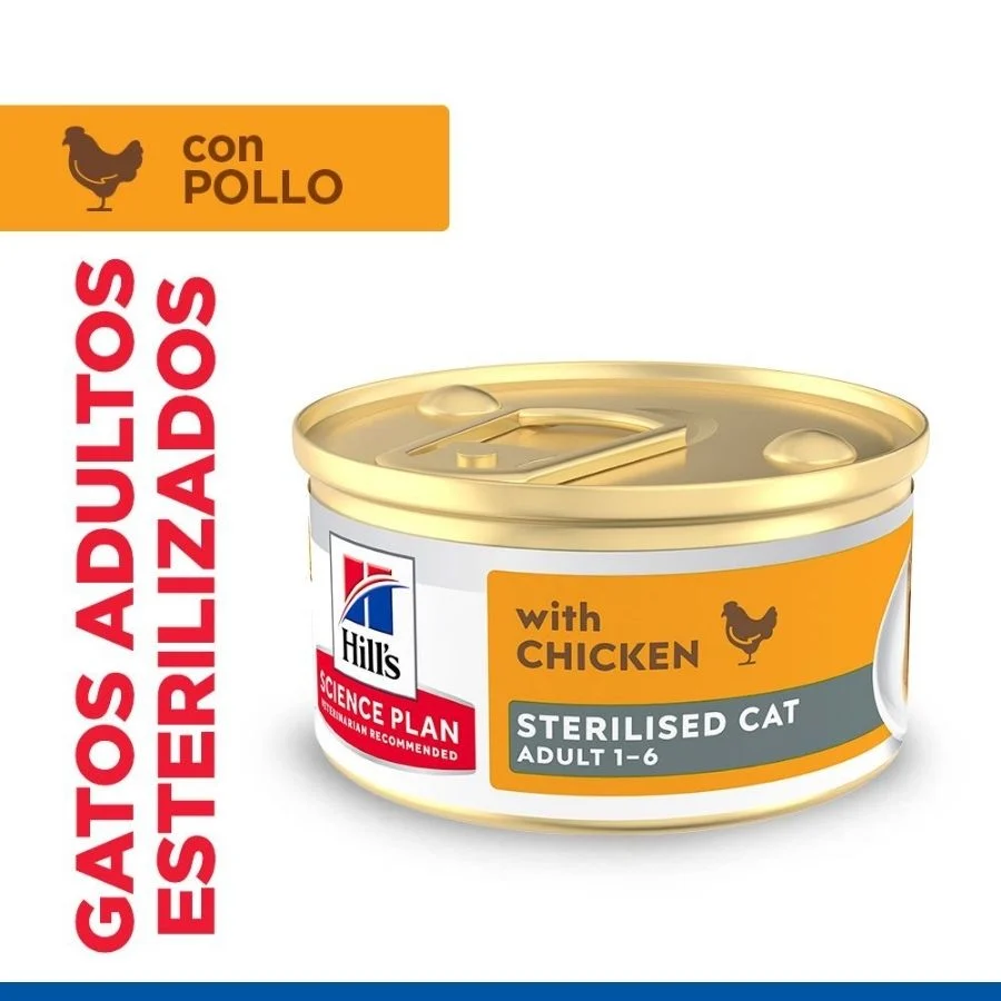 Hill's Science Plan Adult Sterilised Mousse de Frango para gatos