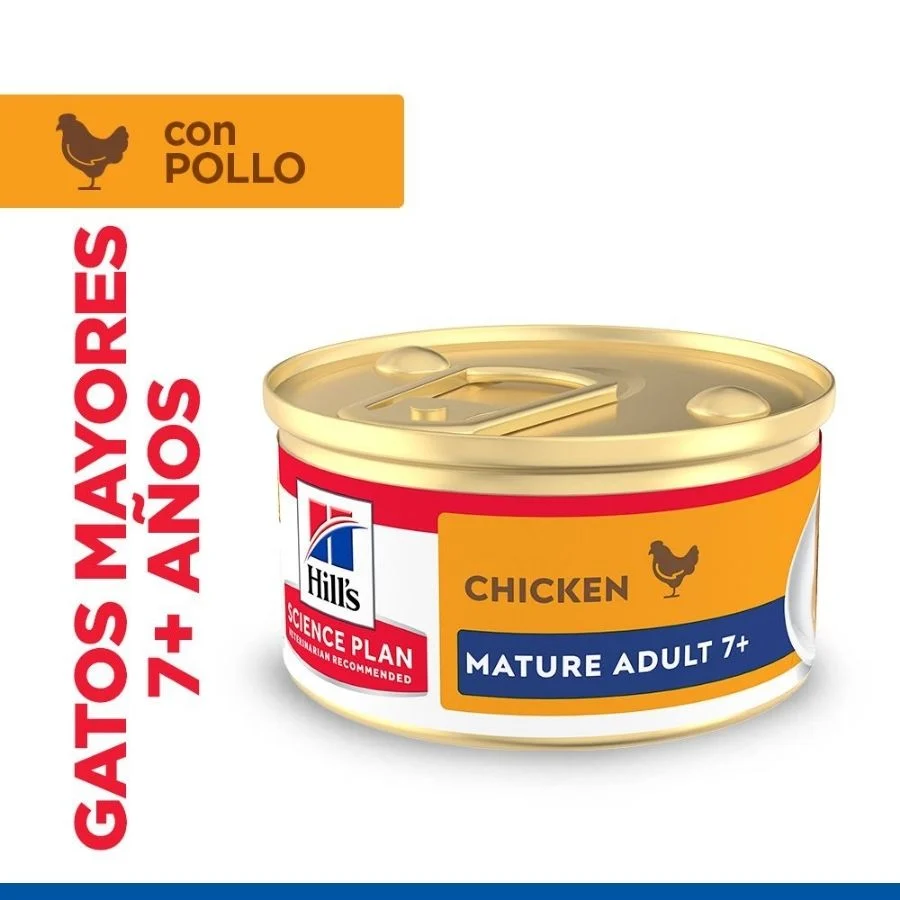 Hill's Science Plan Mature Mousse de Frango em lata para gatos