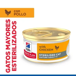 Hill's Science Plan Mature Sterilised Mousse de Frango para gatos