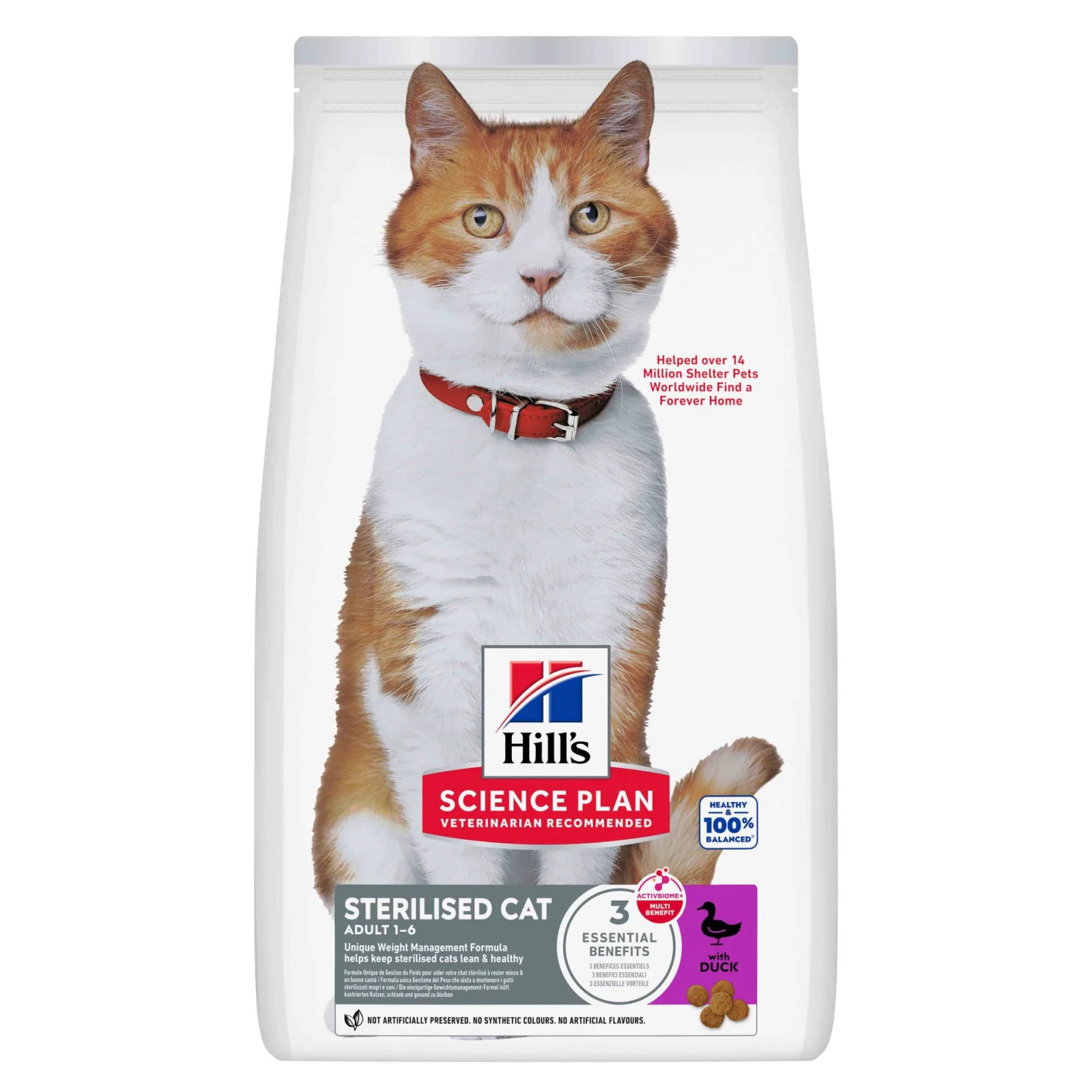 Hill’s Science Plan Sterilised Cat com Pato – Alimento seco para gato adulto esterilizado - Image 2