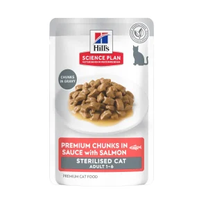 Hill's Science Plan Sterilized Young Adult Salmão saquetas para gatos