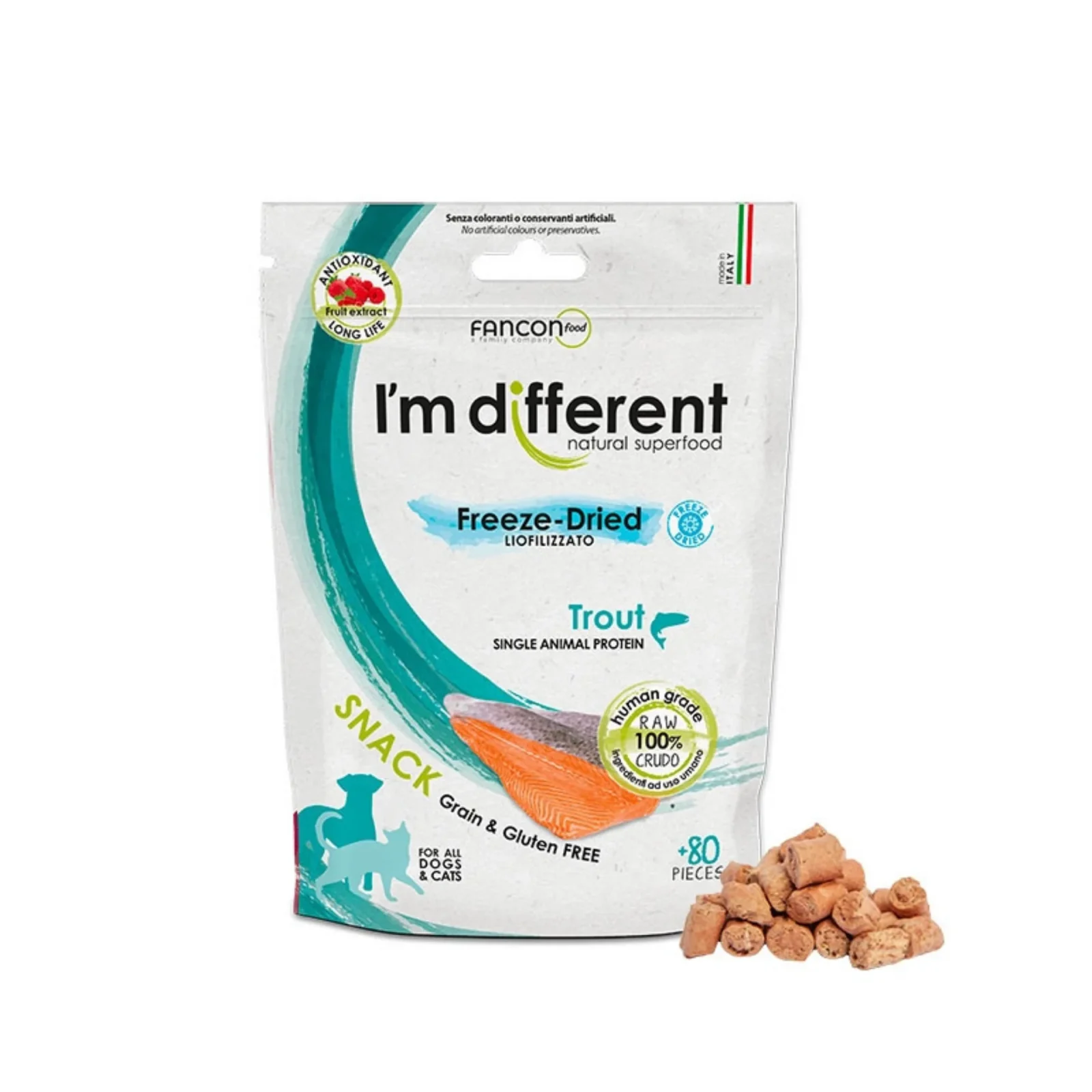 I'm Different Snacks liofilizados Truta 40g