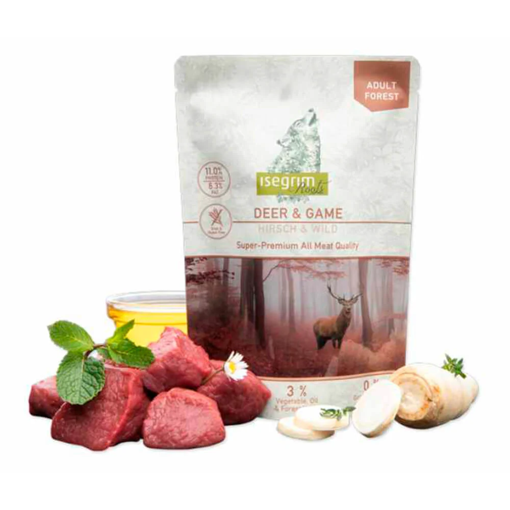 “ISEGRIM” ROOTS – VEADO E CARNE DE CAÇA COM ÓLEO DE AÇAFRÃO (7 saquetas) - Image 2