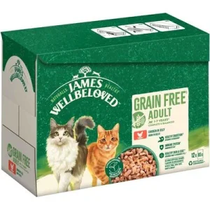 James Wellbeloved Grain Free Adult Cat frango em gelatina