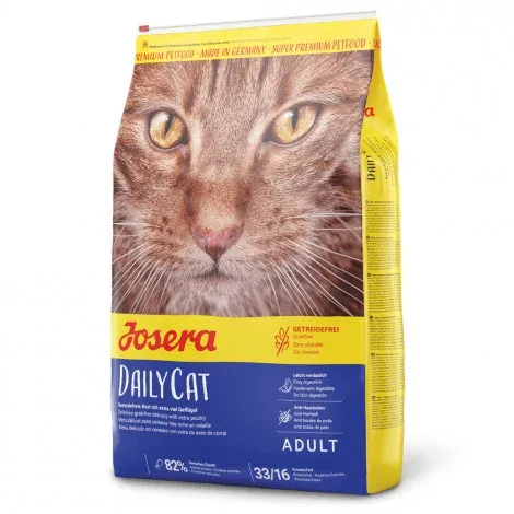 Josera DailyCat Grainfree – Ração seca sem cereais para gato adulto – Quantidade: 10 kg