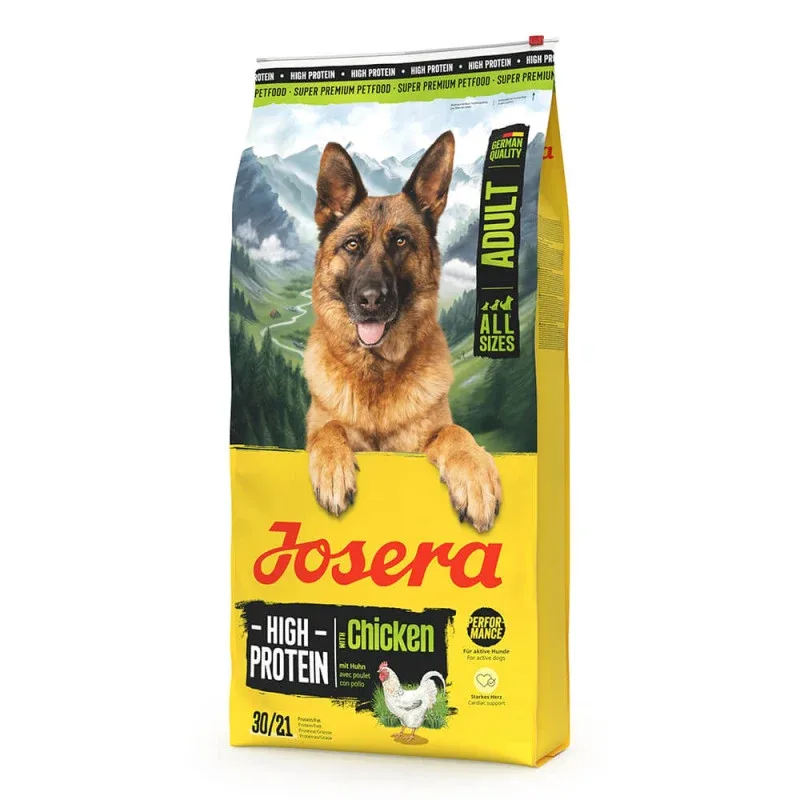 Josera High Protein – Ração Seca Rica em Proteína para Cão Ativo – Frango