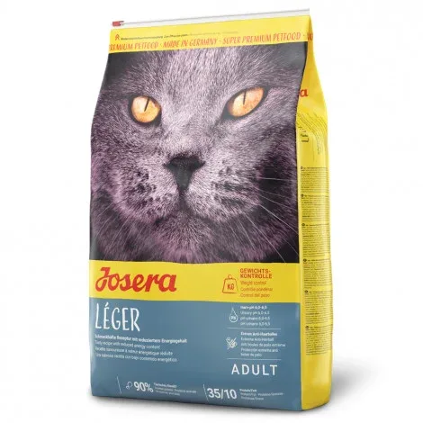 Josera Léger – Ração seca para gato adulto de interior para controlo do peso – Quantidade: 10 kg