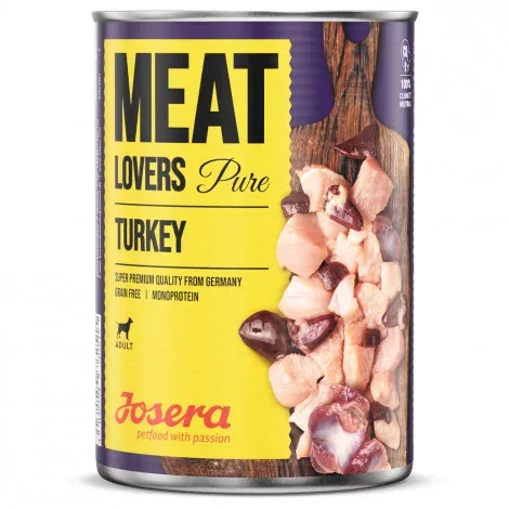 Josera Meat Lovers Pure – Alimento em patê para cão – Carne 100% De Peru – Quantidade: 400 g