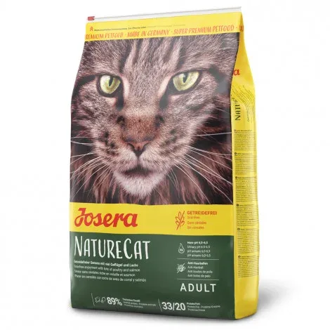 Josera NatureCat Grainfree – Ração seca para gato adulto – Aves e salmão – Quantidade: 2 kg