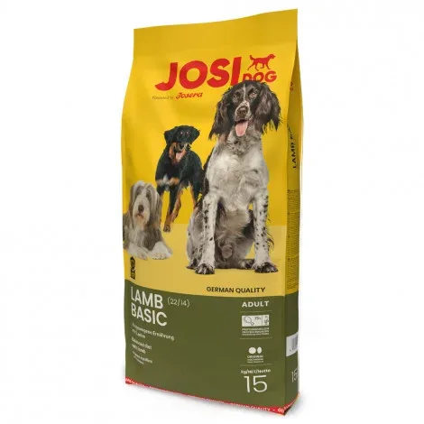JosiDog Lamb Basic Cão adulto – Cordeiro – Quantidade: 15 kg