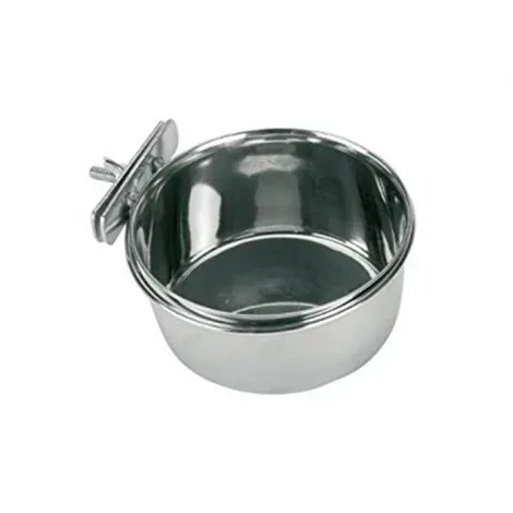 Kerbl Comedouro de Aço Inoxidável para Aves – Quantidade: 300 ml