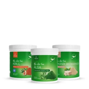 Kit Inicial BARF II para C茫es e Gatos 鈥?Suplementos Essenciais: Pure Krill, Algas Marinhas Norueguesas e Levedura de Cerveja