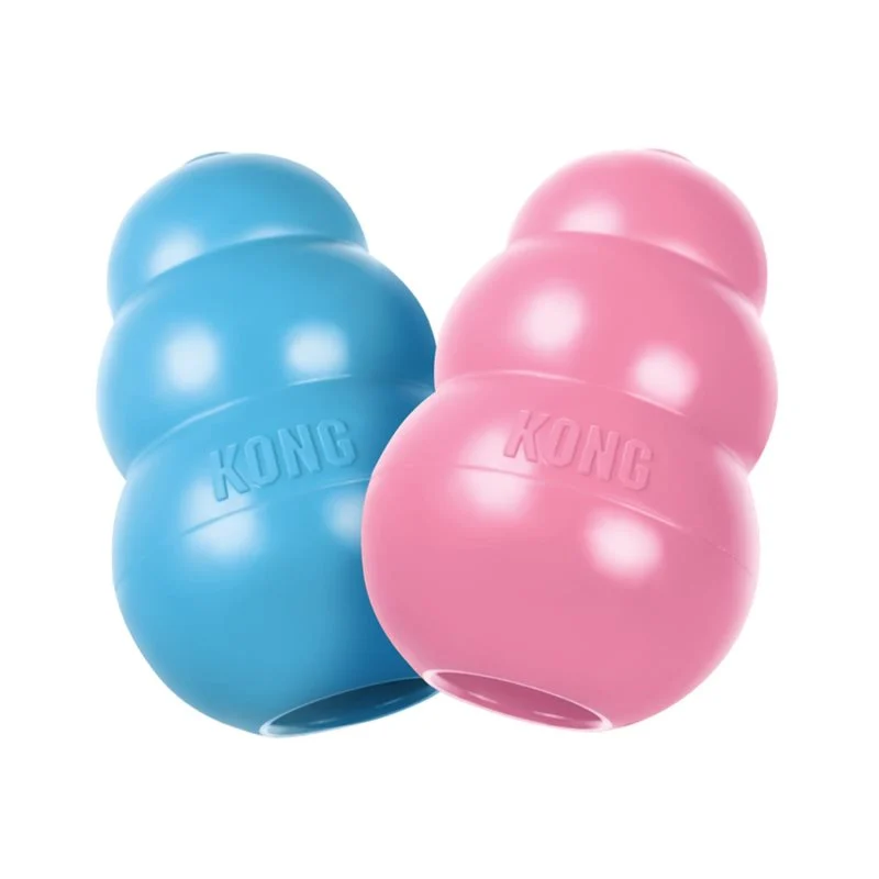 KONG Puppy Azul L 10cm Brinquedo em Borracha para Cachorros