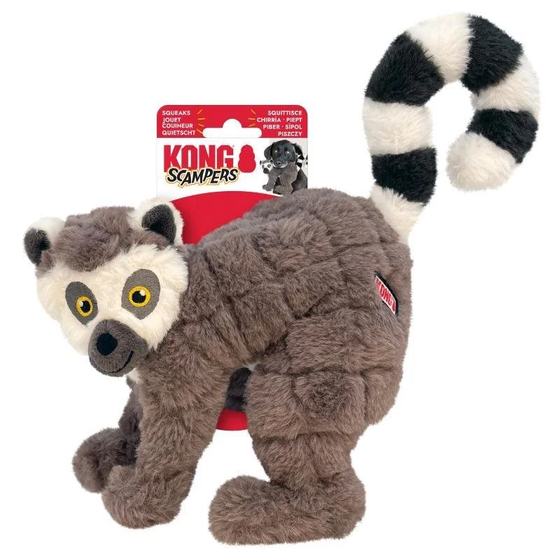 KONG Scampers Lémure M 30cm Peluche Macio para Cães