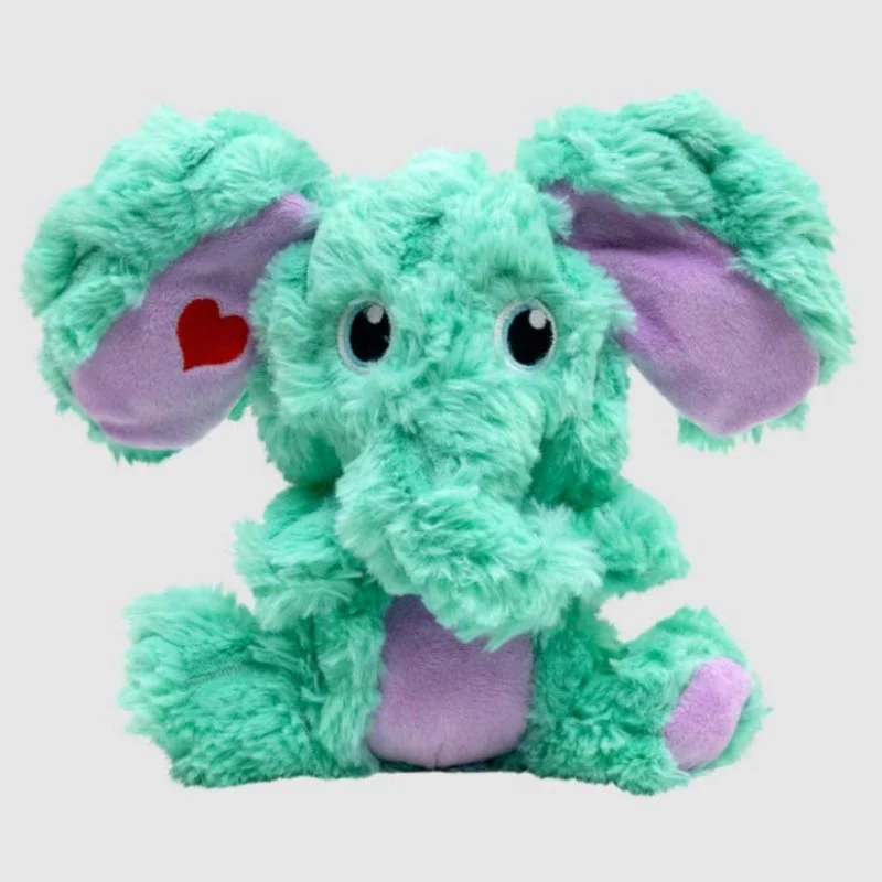 KONG Valentines Scrumplez Elefante Menta M Peluche com Orelhas Deslizantes