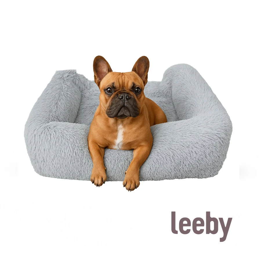 Leeby Alcofa Anti Stess Amovível Cinzenta para cães - Image 2