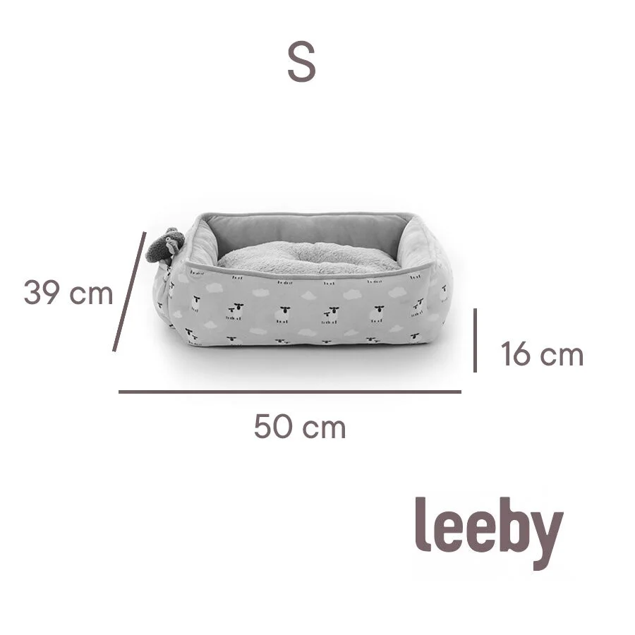 Leeby Alcofa de ovelhas com almofada amovível e brinquedo para cachorros - Image 2