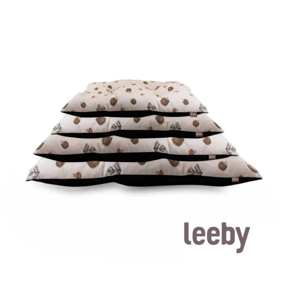 Leeby Almofada Acolchoada Branca com Ouriços para cães
