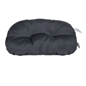 Leeby almofada oval preta para cães