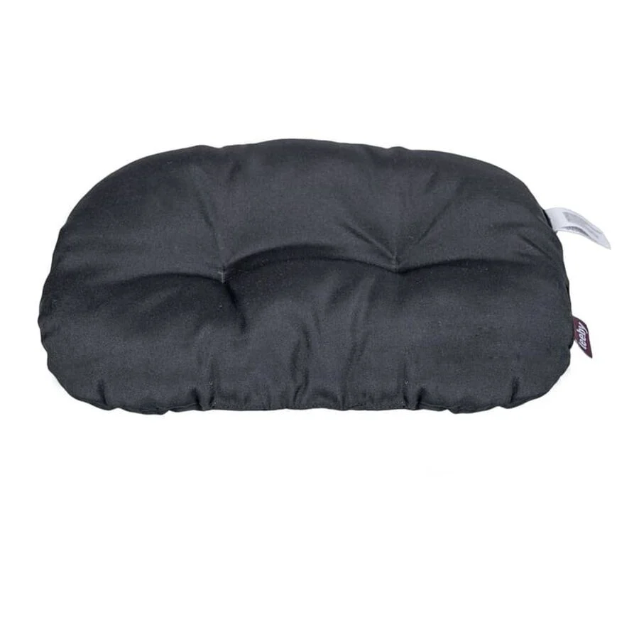 Leeby almofada oval preta para cães