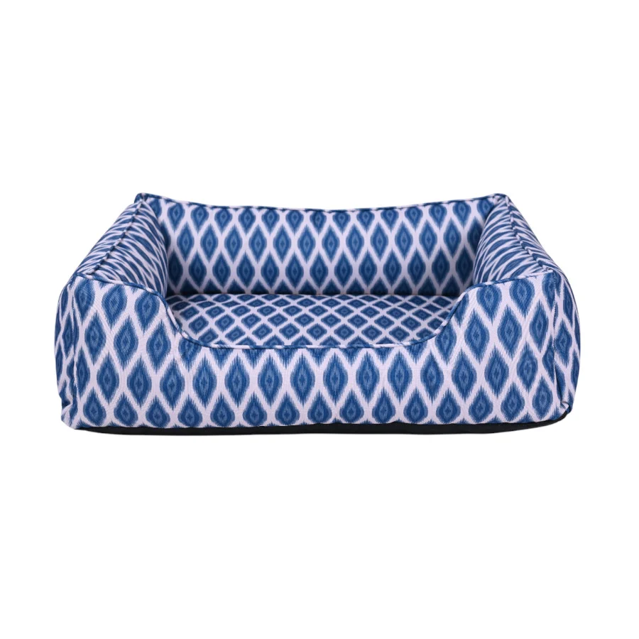 Leeby cama azul impermeável para cães
