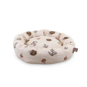 Leeby Cama Donut Antiderrapante Branca com Ouriços para gatos