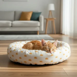 Leeby Cama donut sol para gatos