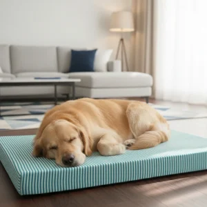 Leeby Colchão riscas finas para cães