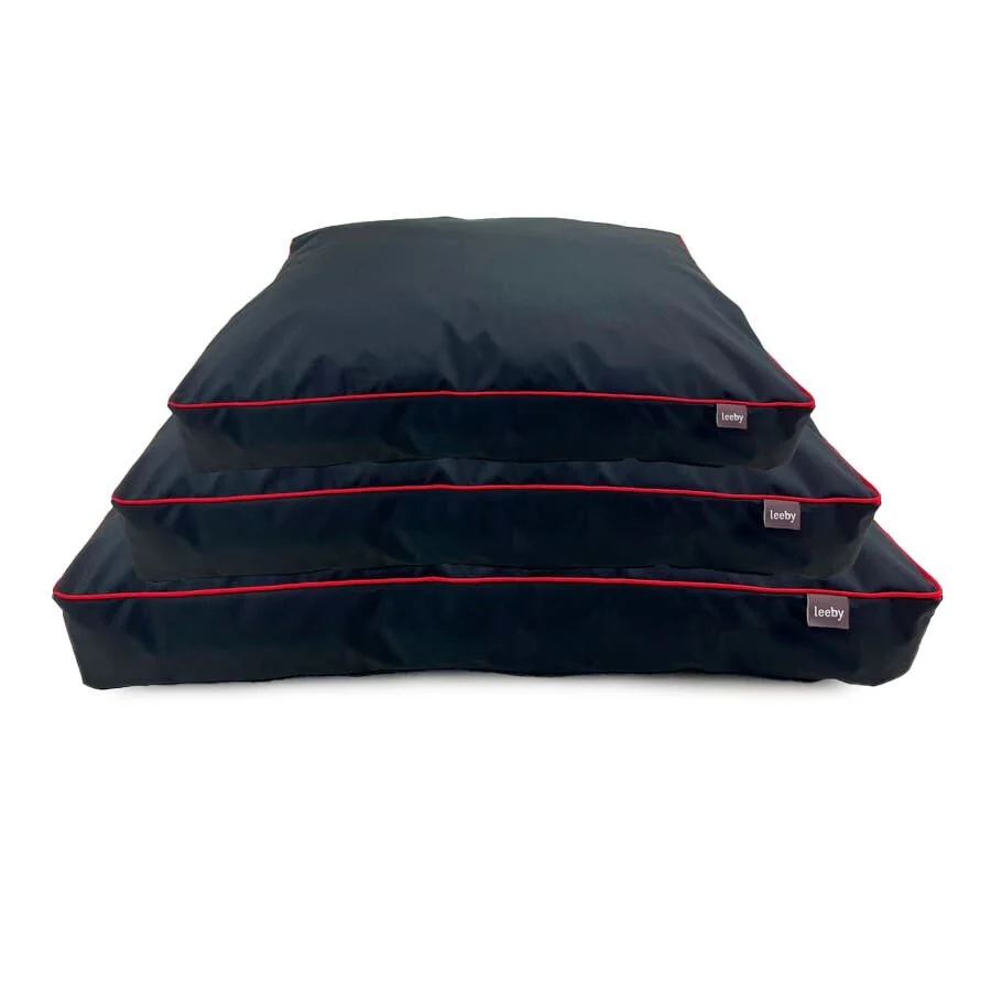 Leeby Colchão waterproof Anti Pelos Preto para cães