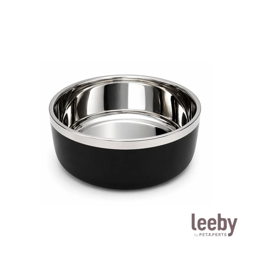Leeby Comedouro de Parede Dupla em Aço Inoxidável para cães e gatos - Image 2