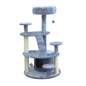 Leeby Esperanza torre arranhadora multiplataforma com cama nido e brinquedo para gatos