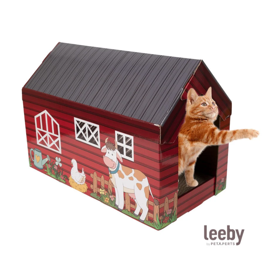 Leeby Hattie casota arranhadora de cartão com padrão de quinta para gatos - Image 2