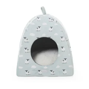 Leeby Igloo amovível branco com ovelhas para gatinhos