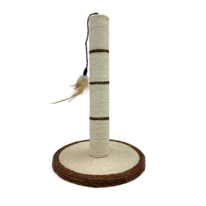 Leeby Isidoro arranhador de sisal com brinquedo castanho para gatos