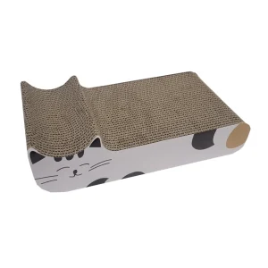Leeby Kira arranhador de cartão branco para gatos